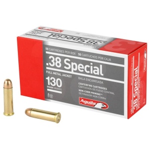 Aguila FMJ 130gr 50 Rounds .38 Special