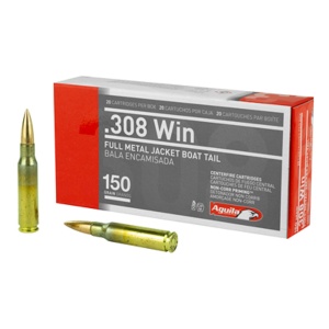 Aguila Full Metal Jacket Boat Tail 150gr 20 Rounds .308